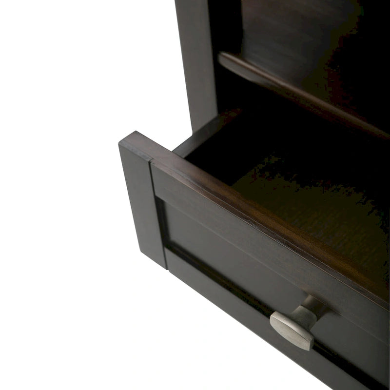 Solid Wood Rectangle End Table - 20" Wide Transitional Side Table