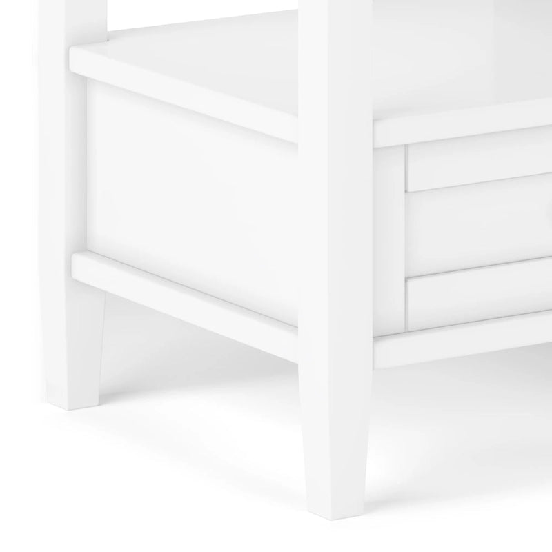 Solid Wood Rectangle End Table - 20" Wide Transitional Side Table