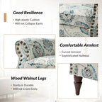 Floral Wingback Accent Chair with Rolled Arms - Single Seater