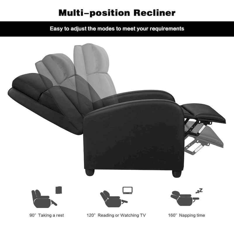 PU Leather Recliner Chair - Single Seat
