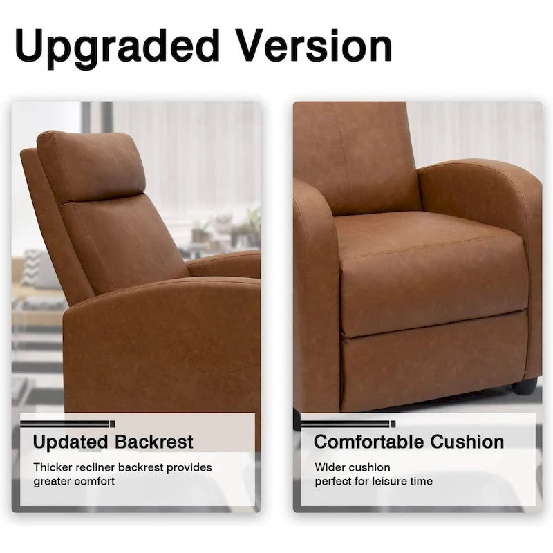 PU Leather Recliner Chair - Single Seat
