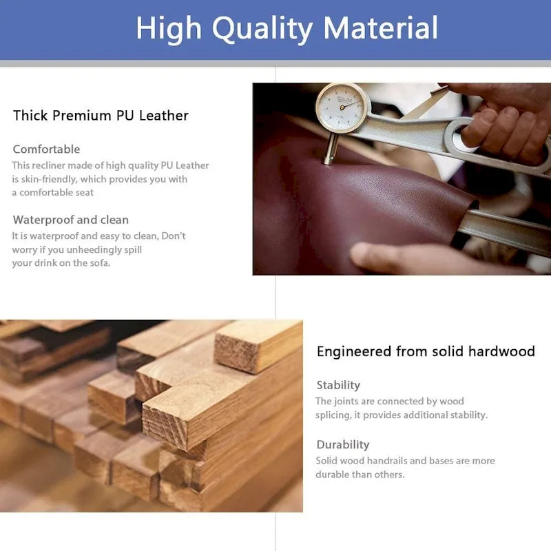 PU Leather Recliner Chair - Single Seat