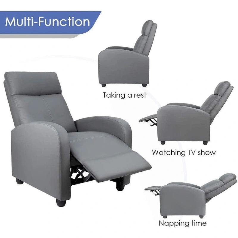 PU Leather Recliner Chair - Single Seat