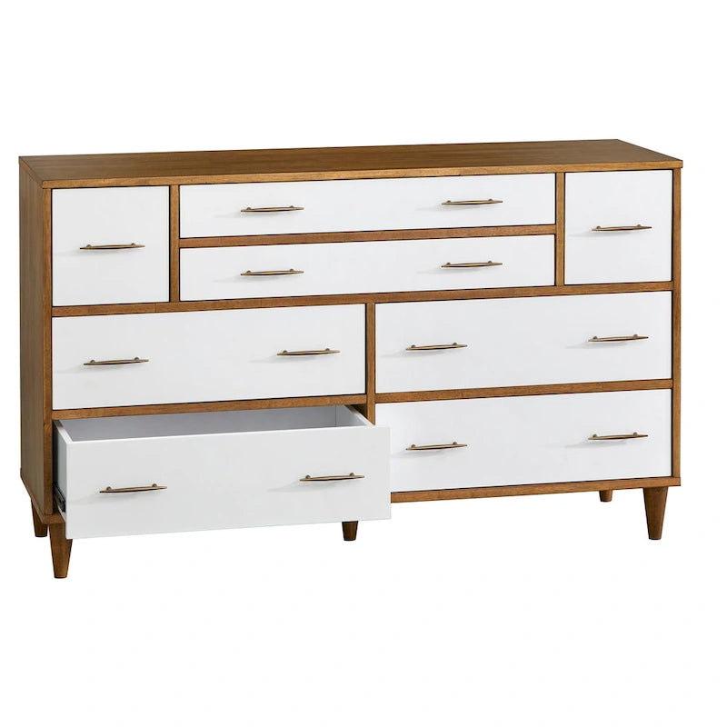 8-Drawer Mid-Century Modern Dresser