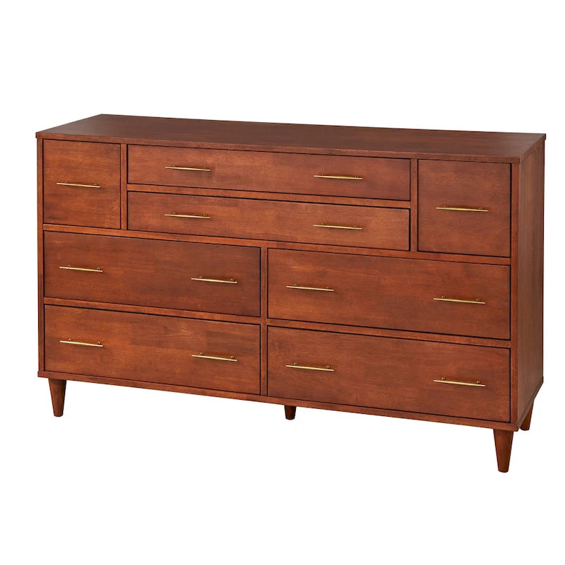 8-Drawer Mid-Century Modern Dresser