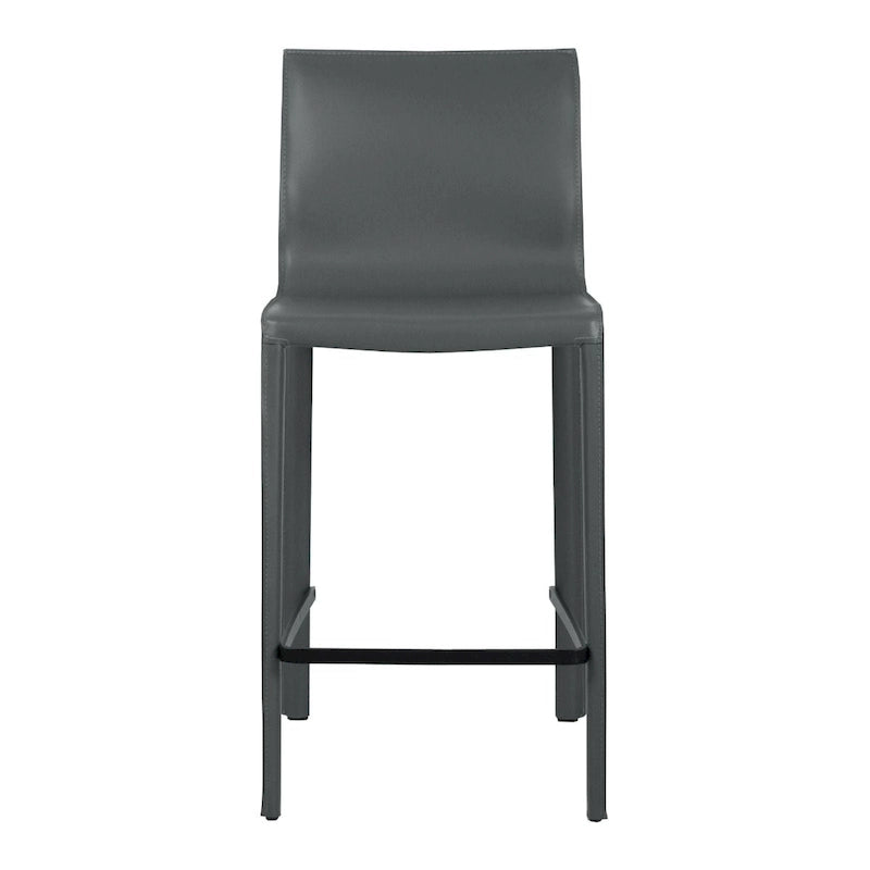 Modern Leather Counter Stool