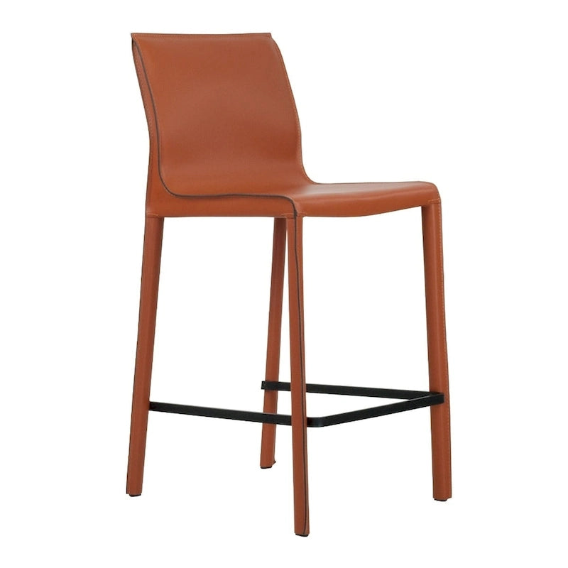 Modern Leather Counter Stool