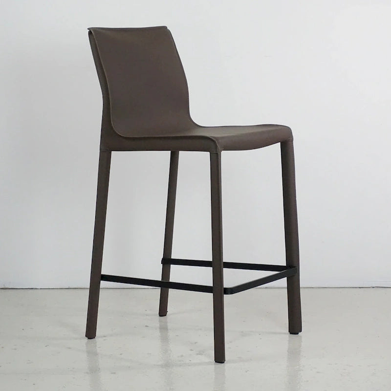 Modern Leather Counter Stool