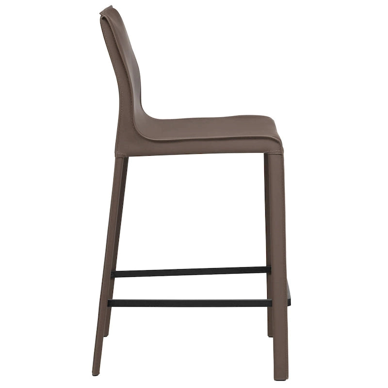 Modern Leather Counter Stool