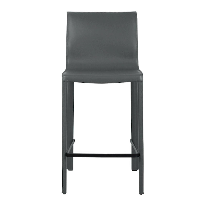 Modern Leather Counter Stool