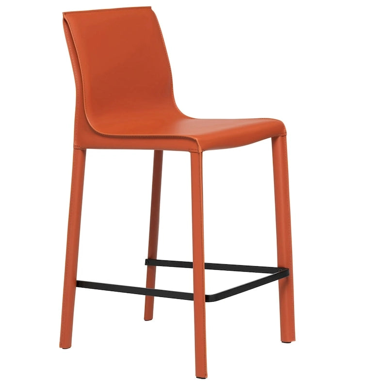 Modern Leather Counter Stool