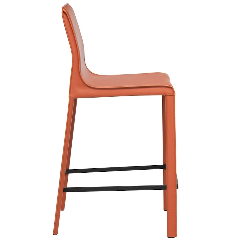 Modern Leather Counter Stool