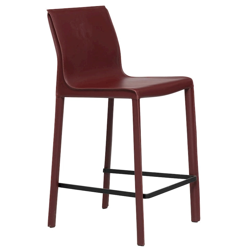 Modern Leather Counter Stool
