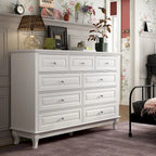 55.1W 9-Drawer Dresser: Spacious and Sleek Design Chest Lacquer