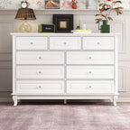 55.1W 9-Drawer Dresser: Spacious and Sleek Design Chest Lacquer