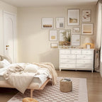 55.1W 9-Drawer Dresser: Spacious and Sleek Design Chest Lacquer