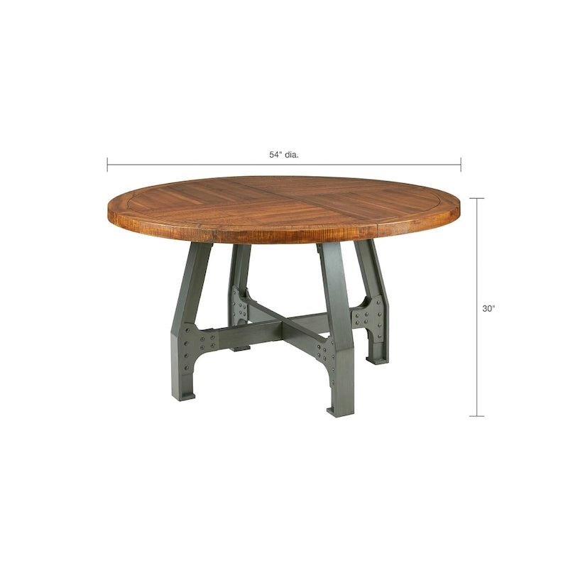 Lancaster Round Dining/Gathering Table - amber/ graphite