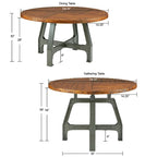 Lancaster Round Dining/Gathering Table - amber/ graphite
