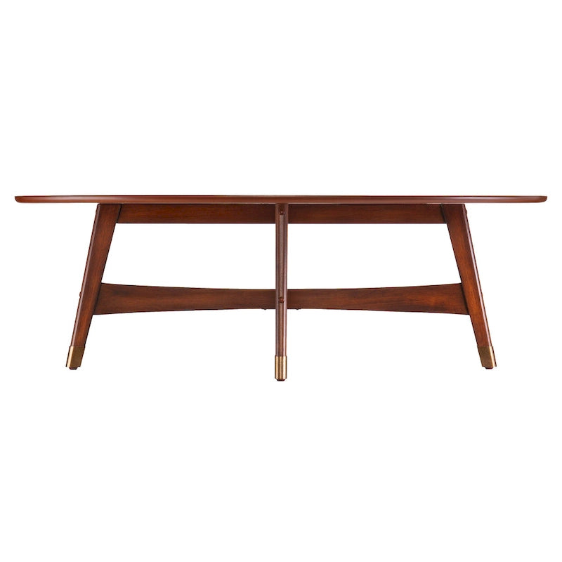 Mid Century Modern Oval Wood Coffee Table