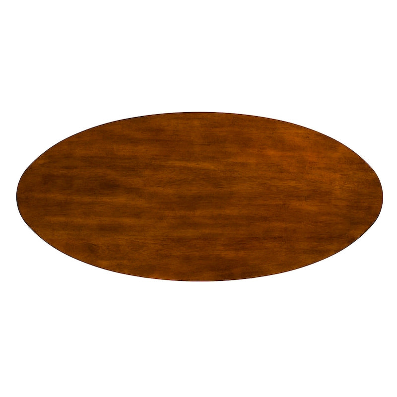 Mid Century Modern Oval Wood Coffee Table