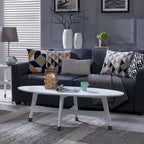 Mid Century Modern Oval Wood Coffee Table