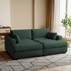 Corduroy Modular Sectional Sofa Large Couch Sleeper Chaise