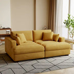 Corduroy Modular Sectional Sofa Large Couch Sleeper Chaise