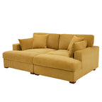 Corduroy Modular Sectional Sofa Large Couch Sleeper Chaise