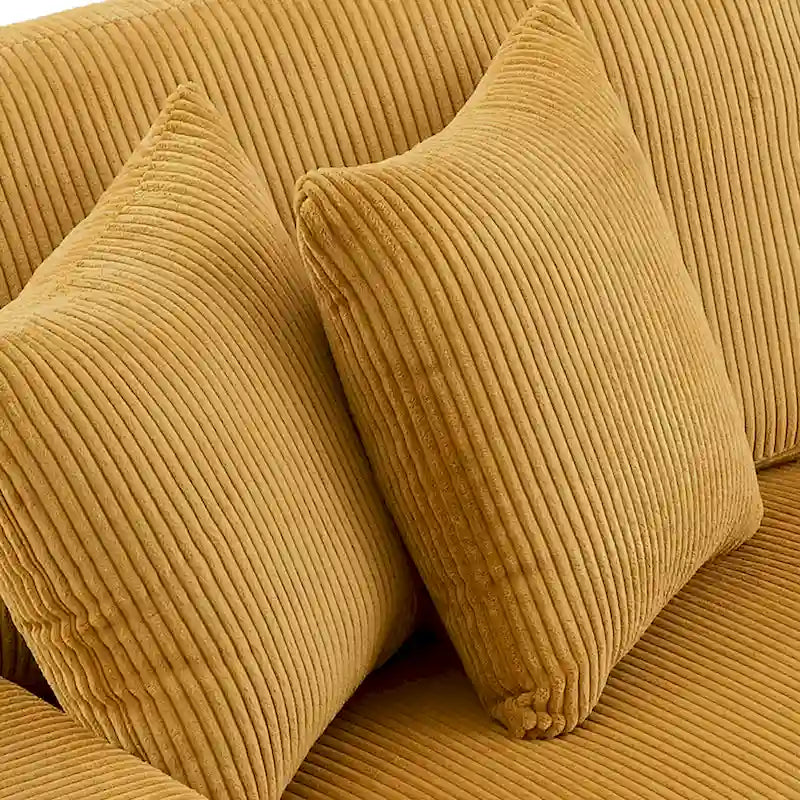 Corduroy Modular Sectional Sofa Large Couch Sleeper Chaise