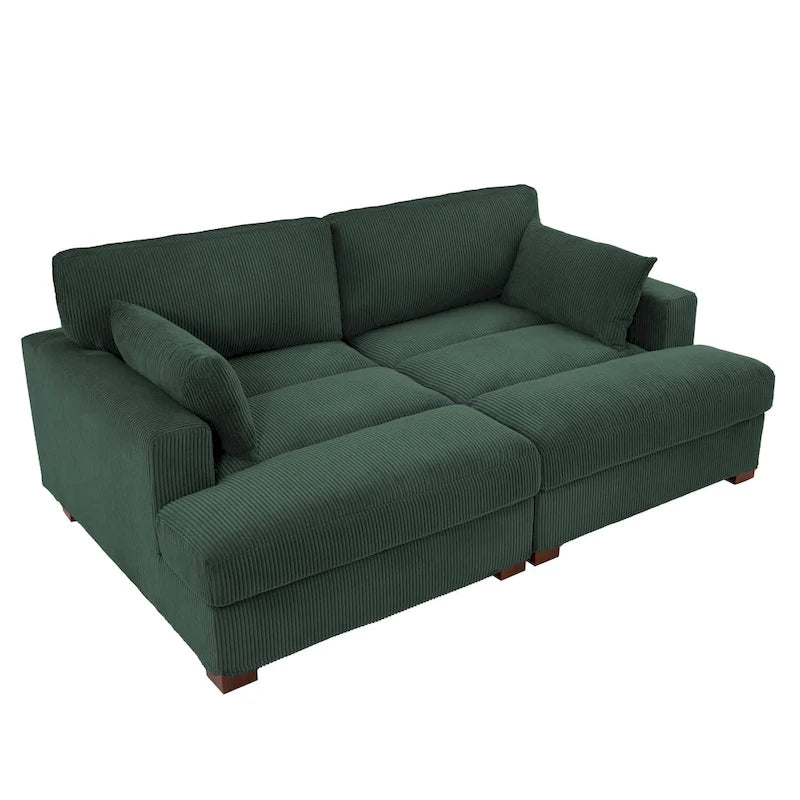Corduroy Modular Sectional Sofa Large Couch Sleeper Chaise