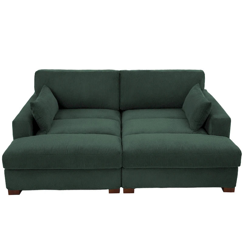 Corduroy Modular Sectional Sofa Large Couch Sleeper Chaise