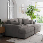 Corduroy Modular Sectional Sofa Large Couch Sleeper Chaise