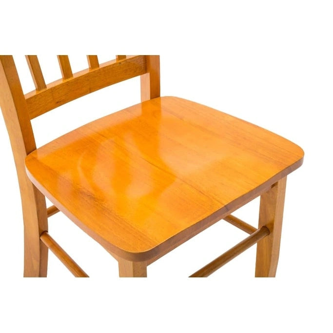 Rubberwood Dining Chairs - Set of 2 - Walnut/Oak/Black Finish