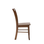 Rubberwood Dining Chairs - Set of 2 - Walnut/Oak/Black Finish
