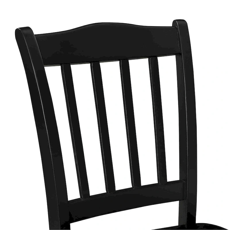 Rubberwood Dining Chairs - Set of 2 - Walnut/Oak/Black Finish