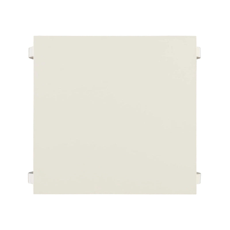 Wooden farmhouse-style side table with two shelves.