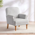 Upholstered Accent Sofa Linen Club Chair with Legs for Living Room