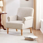 Upholstered Accent Sofa Linen Club Chair with Legs for Living Room