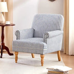 Upholstered Accent Sofa Linen Club Chair with Legs for Living Room
