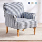 Upholstered Accent Sofa Linen Club Chair with Legs for Living Room