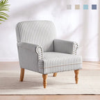 Upholstered Accent Sofa Linen Club Chair with Legs for Living Room