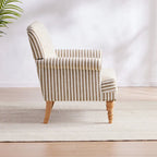 Upholstered Accent Sofa Linen Club Chair with Legs for Living Room