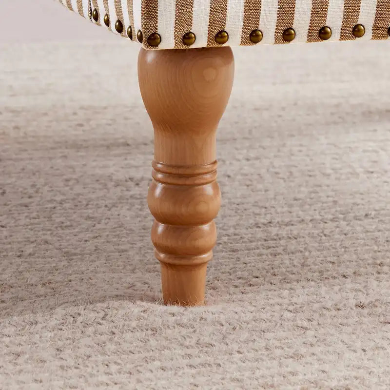 Upholstered Accent Sofa Linen Club Chair with Legs for Living Room