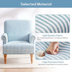 Upholstered Accent Sofa Linen Club Chair with Legs for Living Room