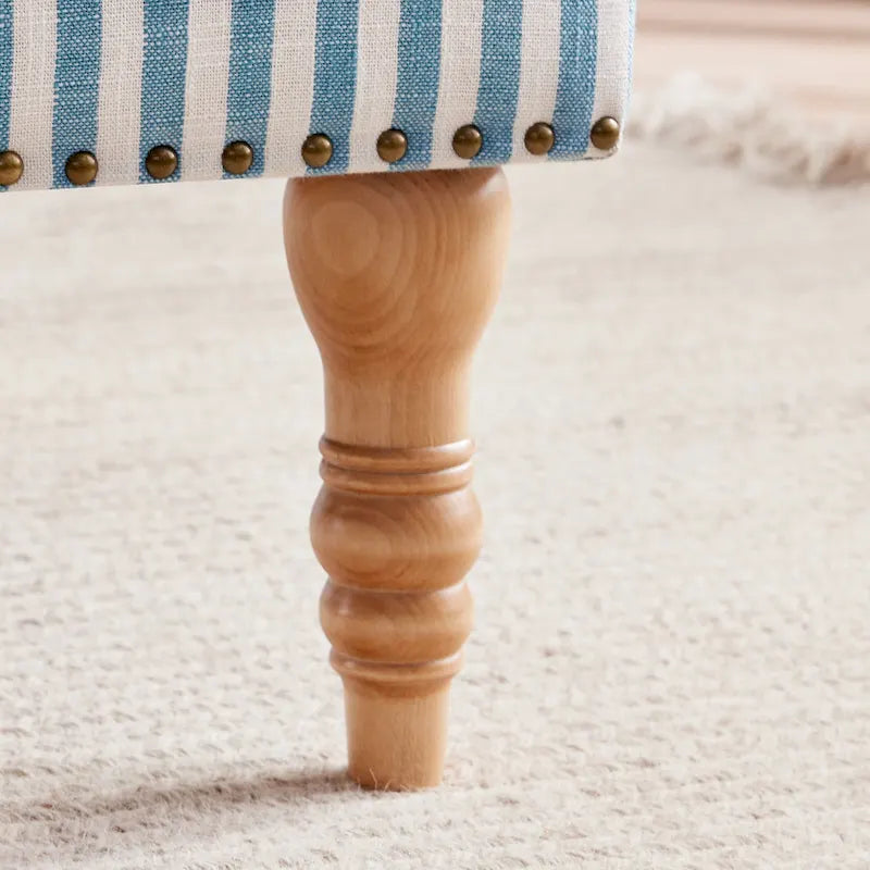 Upholstered Accent Sofa Linen Club Chair with Legs for Living Room