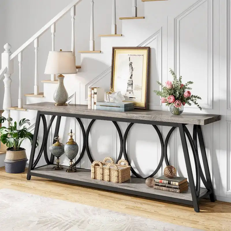 70.9 inch Extra Long Console Table Sofa Accent Table for Living Room