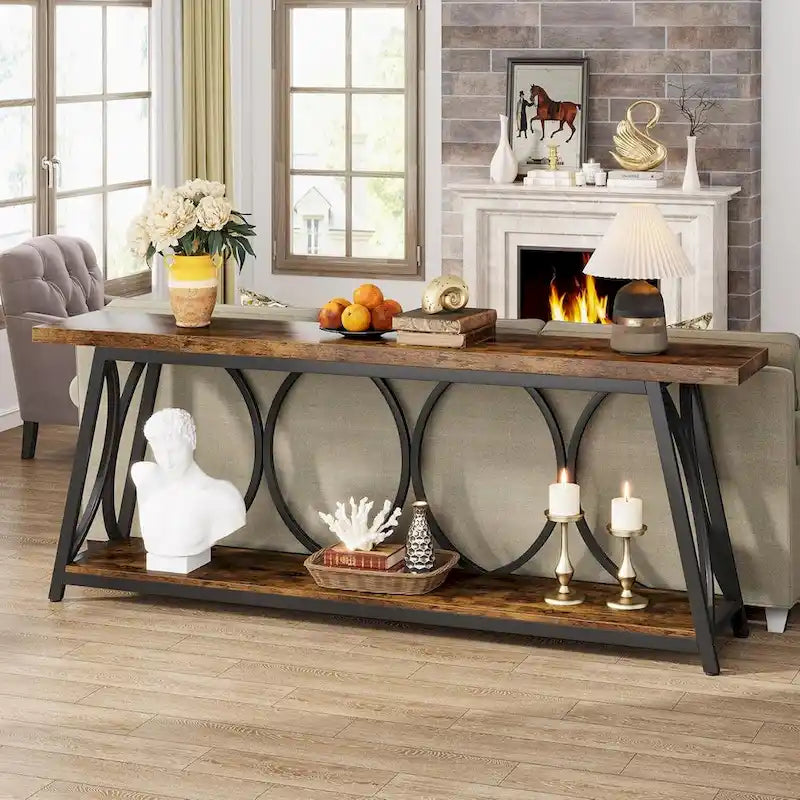 70.9 inch Extra Long Console Table Sofa Accent Table for Living Room