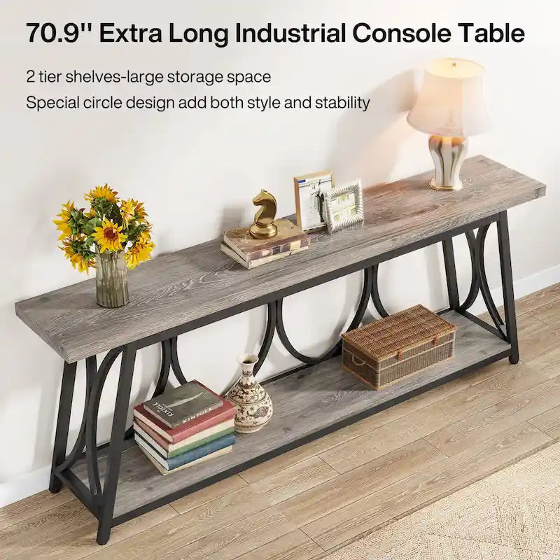70.9 inch Extra Long Console Table Sofa Accent Table for Living Room