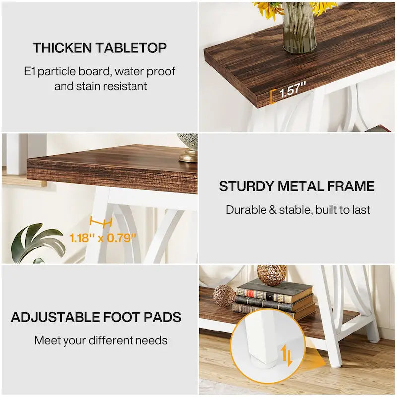 70.9 inch Extra Long Console Table Sofa Accent Table for Living Room