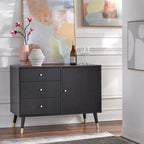 3-Drawer Mid-Century Buffet - Wood Finish